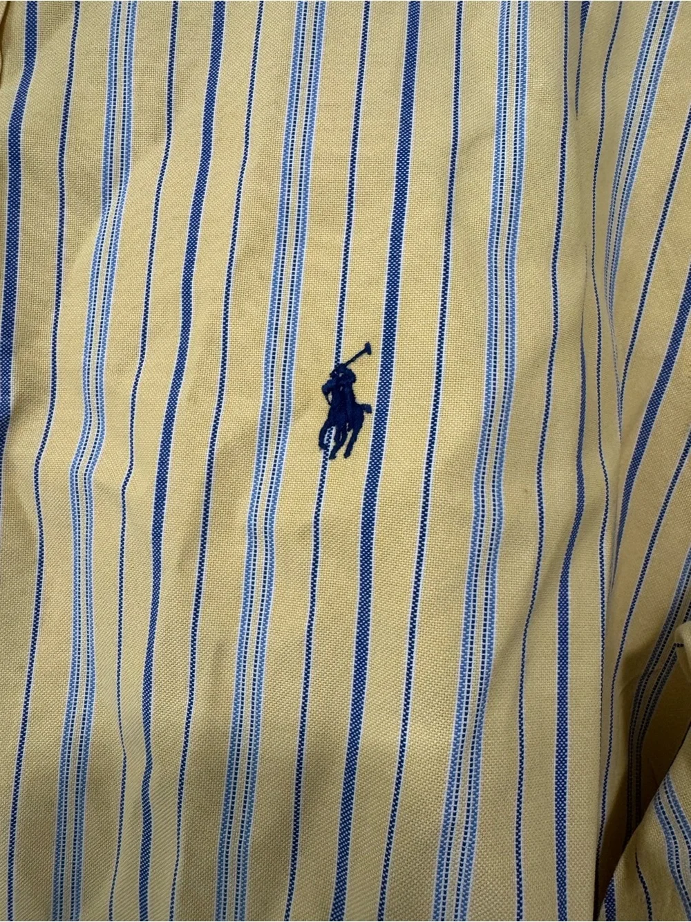Ralph Lauren Yellow Striped Button-Up Shirt